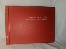The Ideal System Farm & Ranch Bookkeeping & Tax Record Red 1964 Vintage picture