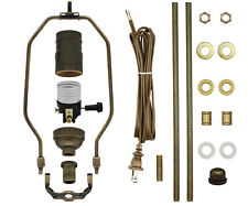 Antique Brass Make-A-Lamp Kit With All Parts & Instructions for DIY Lamp Repair picture
