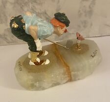1991 Ron Lee Clown Golfer Gilbert's Dilemma, Marble Base 472/1750 with Butterfly picture