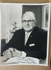 Norman Vincent Peale Autographed Photo 8x10 Politics Politician Clergyman picture