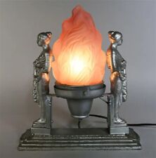 SALE  Gorgeous Art Nouveau Silver Tone Torch Table Lamp picture