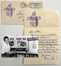 1958 Romper Room letter & envelope from Miss Ida KOCO TV Oklahoma City to STEVE picture