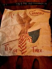 Antique Rare Handemade  Eagle And Flag Out Off Philadelphia, My Country Tis... picture