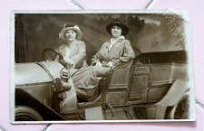 Real Photo Postcard 1914 Coney Island Swells Studio Car Sepia Tone LSMS Railroad picture