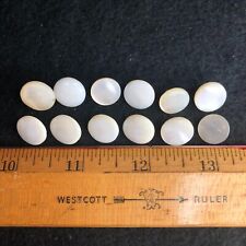 Vintage Mother of Pearl Buttons 12 Shell Shank Back 1/2