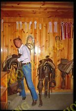 1985 Chuck Connors Portrait Horse Stable 35MM Original Slide +FREE SCAN CC01 picture