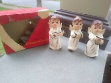 3 Set VINTAGE  CANDLES Angels musical instruments  SANYO * Origin box Christmas picture