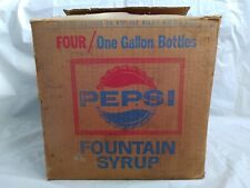 Vintage PEPSI-COLA Fountain Syrup Glass Bottle ONE GALLON BOX ONLY picture