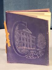 Antique Rare Commencement Leather Program Booklet Clemson University 1943 picture