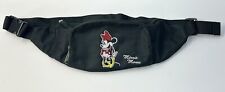 Disney Minnie Mouse Fanny Pack Black Adjustable Buckle Waist Strap Embroidered  picture