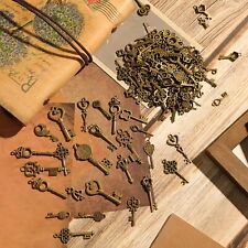 set of 70 Old Fashion Vintage Keys Antique Retro Bronze DIY Pendants Decor picture