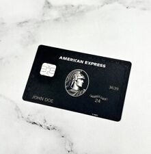 Customised Centurion AMEX Black Metal Card *BLANK* READ DESCRIPTION*  picture
