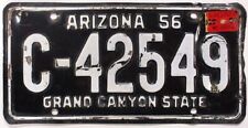 Arizona 1956 1958 License Plate C-42549 Pima County Original Paint picture