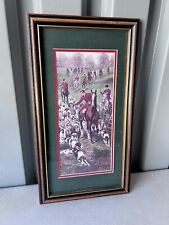 Fox Hunt Prints Equestrian Signed Whitehead Matted and Framed 20.5