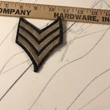 Vintage Army Sargent 3 Gold Bars Patch picture