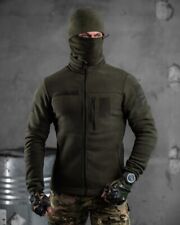 Men's fleece olive with lock Turkey, tactical fleece jacket olive  S-XXXL picture