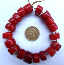 19 Original Hudson Bay XXL White Heart Trade Beads African  # 464  Bin W1 picture