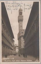 RPPC Postcard Florence Firenze Italy Il Portico degli Uffizi Palazzo Vecchio  picture