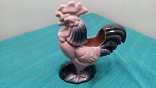 Pink rooster wall pocket planter vintage picture