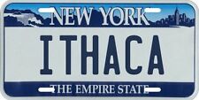 Ithaca New York Metal License Plate picture