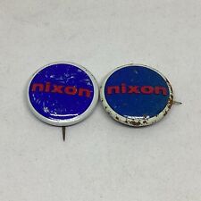 (Lot Of 2)Vint 1960 Richard Nixon Presidential Campaign 1” Official Nixon Button picture