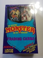 1991 MONSTER IN MY POCKET TRADING CARDS 48 PACKS PUZZLE & STICKERS UNOPENED BOX picture