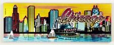 Chicago Illinois Color Skyline Foil Magnet 5