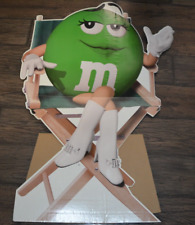VINTAGE M&Ms Mars 2002 Green M&M Promotional Cardboard Standee Store Display picture