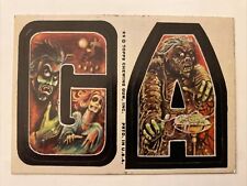 Vintage 1974 Topps  G  A  Monster Initial Sticker Trading Card picture