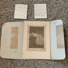 1908 BABY PHOTOGRAPH BLACK & WHITE IN ENVELOPE WITH NOTES, L. GRUBMAN NEW YORK picture