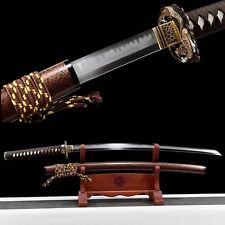 Japanese style Grind Clay Tempered T10 Steel Samurai Sword Katana Sharp***** picture