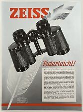 Vintage Print Ad Zeiss Binoculars Jena Germany 1936 picture