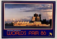 1986 VANCOUVER'S SPECTACULAR WORLD'S FAIR POSTCARD UNUSED, BRELLA PRINTS picture