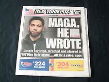 2019 FEBRUARY 22 NEW YORK POST NEWSPAPER - JUSSIE SMOLLETT - MAGA, HE WROTE picture