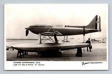 RPPC RAF Vickers Supermarine S.6.B Racing Seaplane FLIGHT Photograph Postcard picture
