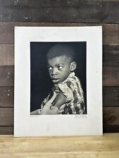 Vintage 1955 Photo “Easy, Doc” Doctor Giving African American Boy A Shot picture