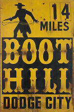 BOOT HILL - DODGE CITY ADVERTISING METAL SIGN picture