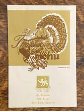 VINTAGE THANKSGIVING MENU FORT KNOX ARMY 4TH BATTALION 68TH ARMOR 1967 picture