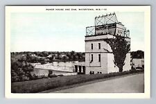 Watertown, WI-Wisconsin, Power House And Dam Antique, Vintage Souvenir Postcard picture