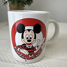 Vintage 1990's Disney Mickey Mouse Club Cup Mug White w/ Classic Logo 90s Retro picture