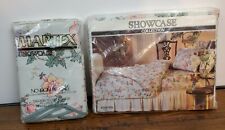 Vintage Martex Percale Sheets Rose Floral Twin Flat Sheet & King Pillowcases  picture