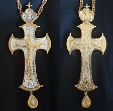 Orthodox Priest Pectoral Cross Two Color SilverPlated Goldplated  picture