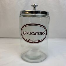 Vintage A.S. Aloe Co. Applicators Jar w Metal Lid - Physician's Medical Supplies picture