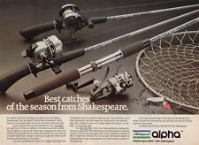 Shakespeare Alpha 040 Reel Ad Rod Fishing 80'S Vtg Print Ad 8X11 Wall Poster Art picture
