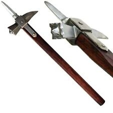 Medieval Warrior Functional Spiked Lucerne War Hammer Replica Collectible Weapon picture