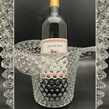 Duncan & Miller Hobnail Clear Glass Top Hat Wine Chiller/Ice Bucket Made in USA picture