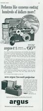 1954 Argus C3 Camera Projector 35 MM Colormatic Slides Vintage Print Ad SP11 picture