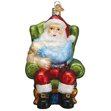 Santa Vaccinated Glass Blown Christmas Tree Ornament picture