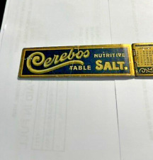 RARE 1905 Cerebos Salt Metal Folding Compact Ruler & Calendar Advertising 12
