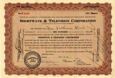 Shortwave and Television Corporation - Entertainment Stocks & Bonds picture